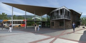 Work has begun on a new bus station in Merthyr Tydfil Work has begun on a new bus station in Merthyr Tydfil